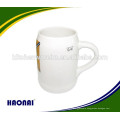 Large ceramic mug for beer with decal printing